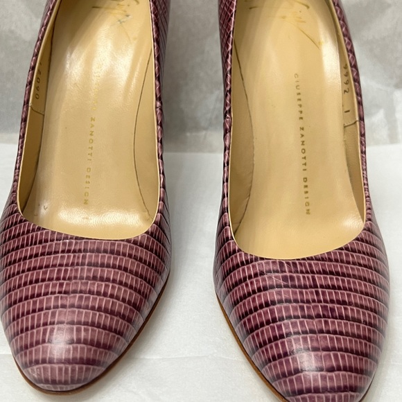Giuseppe Zanotti Burgundy Genuine Reptile Pumps - Picture 12 of 15